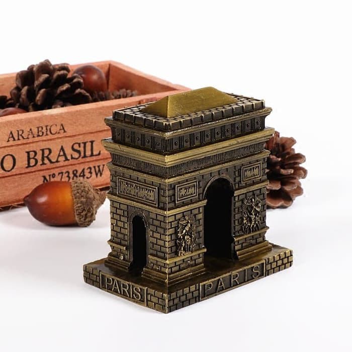 Souvenir Paris triumphal arch 10.5CM / Oleh2 Paris miniature Besar