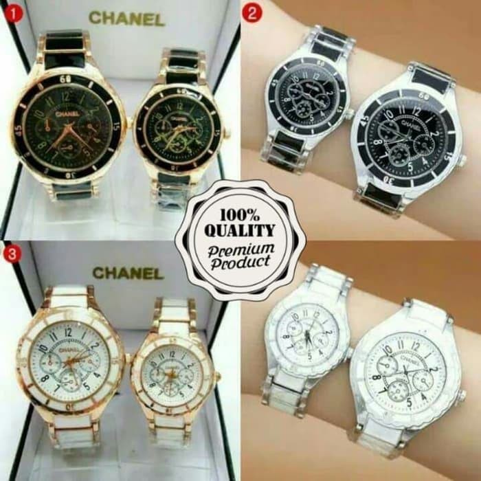 Jam Tangan Couple Murah CHANEL RANTAI KERAMIK STAINLESS PREMIUM Terbatas