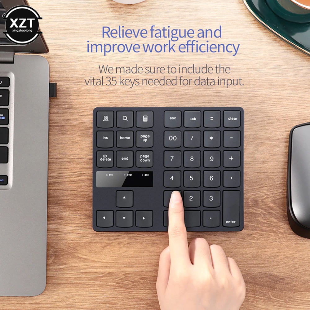 35 Buttons Keyboard Angka Numeric Numpad Wireless Keypad Numbering Multimedia 2.4ghz 35 Buttons