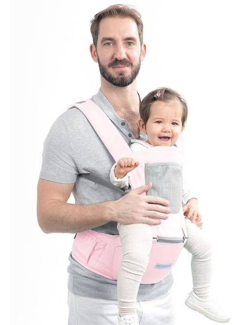 READY ORDER] Gendongan SSC Airy Knit - MOOIMOM AiryKnit Baby Carrier / Hipseat