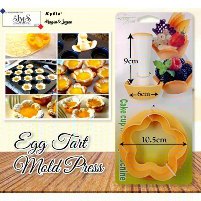Egg tart mold press  pembentuk adonan kue pai