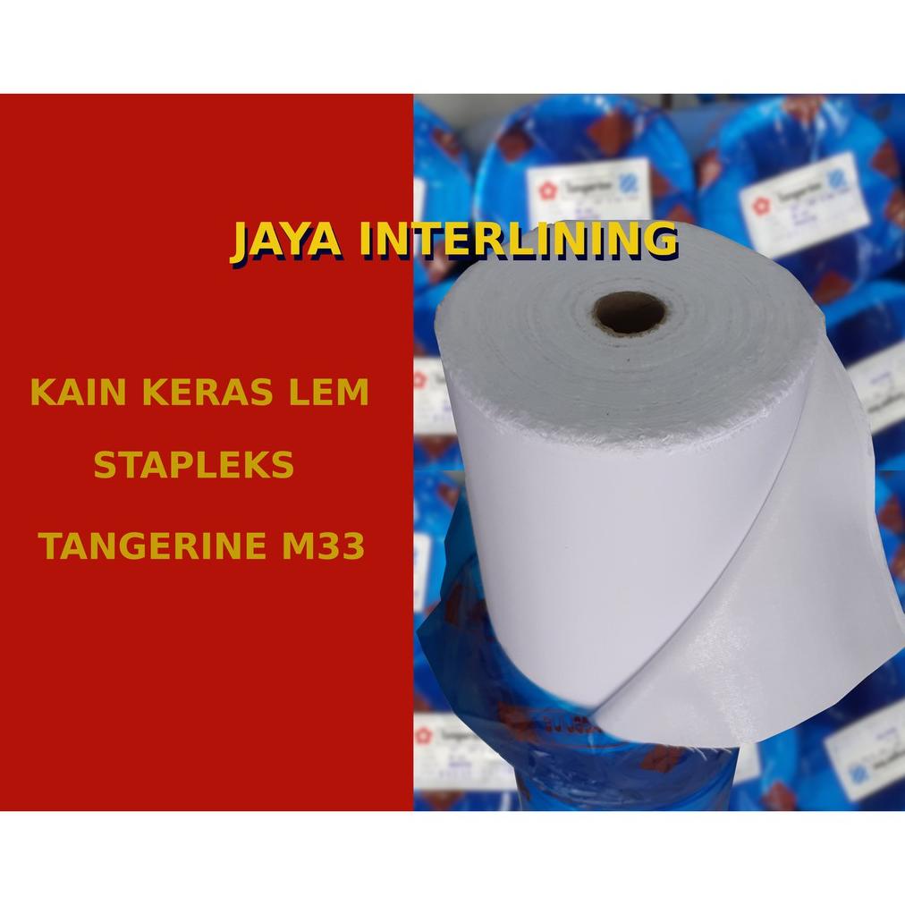 Kain Keras Interlining M 33  M33 Tangerine Staplek Stapleks Staplex Meteran