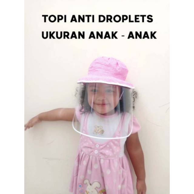 Topi anak anti corona virus face shield