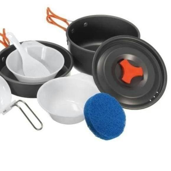 ➫ Alat Masak Panci Kemping Gunung. Cooking Set DS-200 Camping Nesting 1-2 Person Outdoor ←