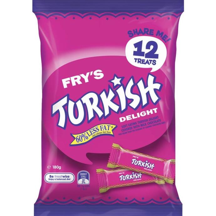 

CADBURY Frys Turkish Delight Chocolate Isi 12 Pcs