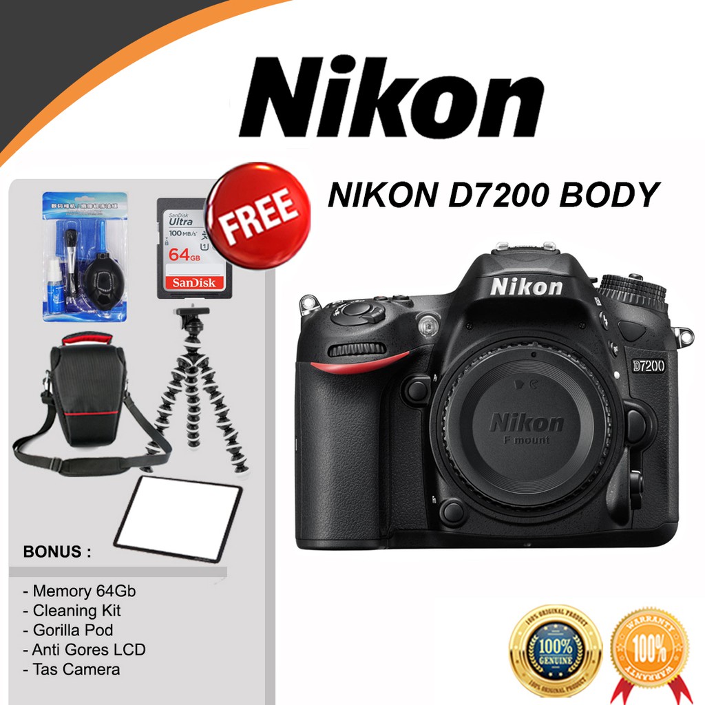 NIKON D7200 BODY ONLY - KAMERA NIKON D7200 BODI