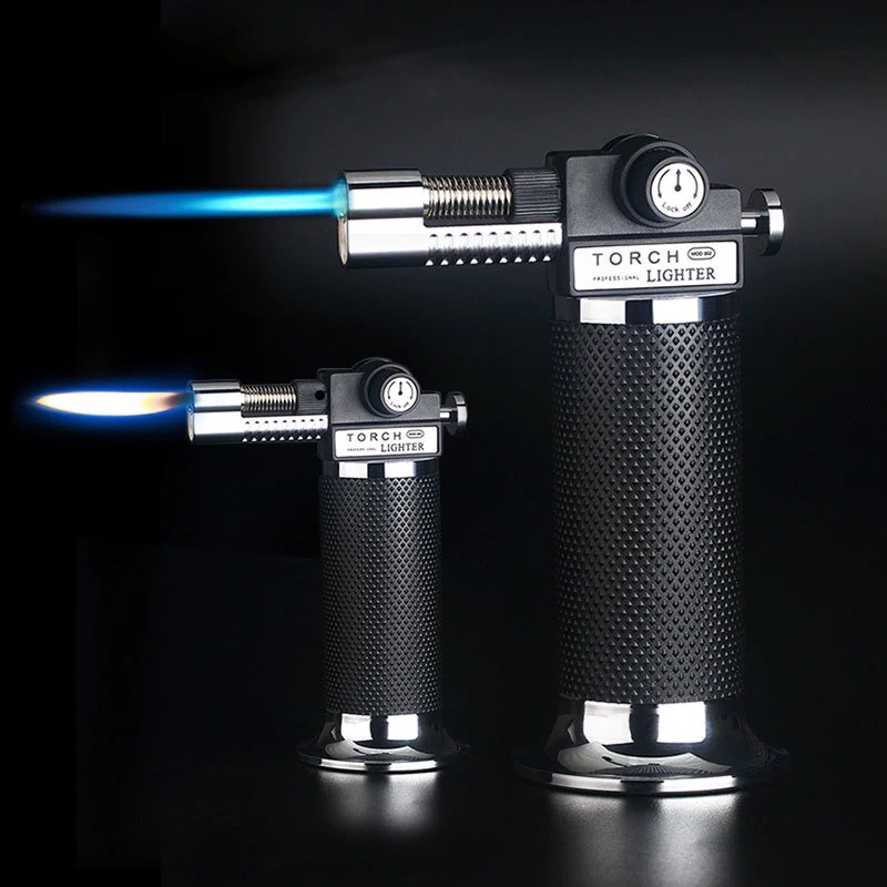 Korek Api Gas Butane Flame Torch Jet Windproof - Black