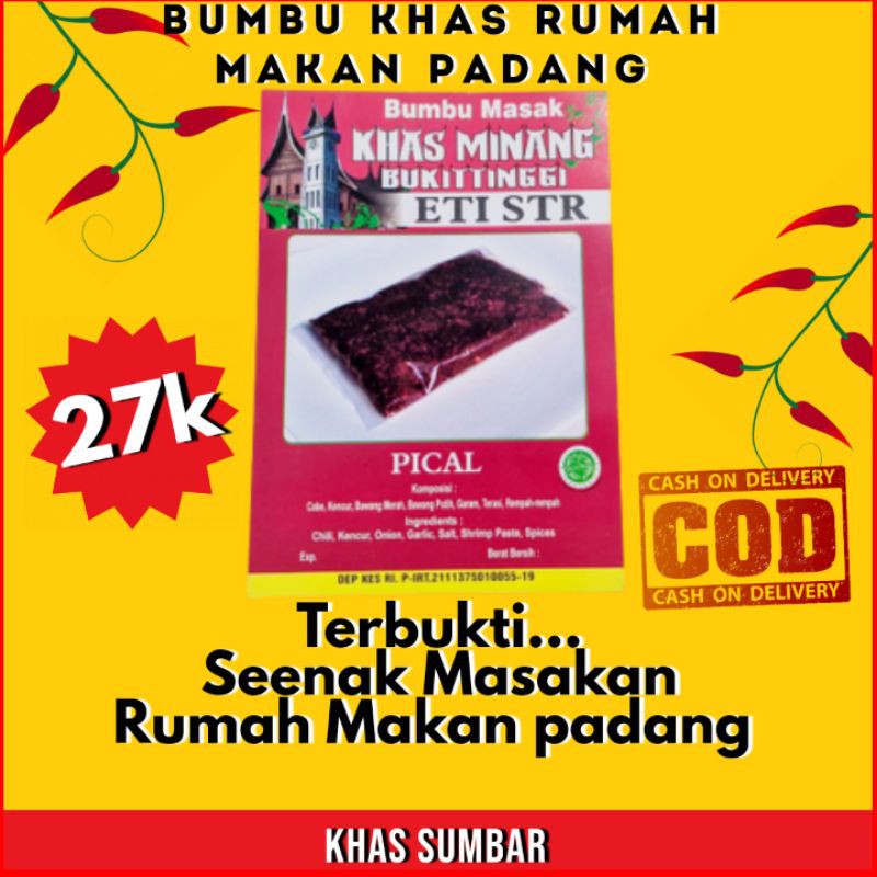 

Bumbu Pical 250gram Khas Minang Bukittinggi Asli Padang Sumatera Barat COD