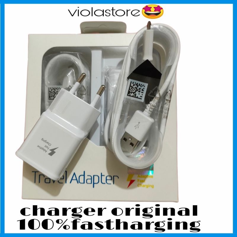 charger Samsung original 100% fastcharging S4 S5 S6 S7 Note 4 5 E5 E7 J2 J5 J7pro