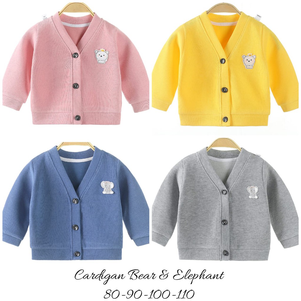 Cardigan Bear &amp; Elephant/ Cardigan Anak