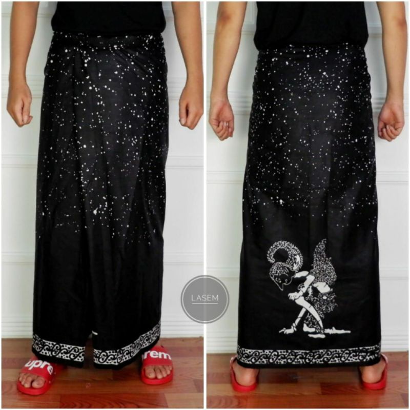 SARUNG BATIK PRINT DEWASA  / SARUNG WAYANG / SARUNG SANTRI / SARUNG PRINTING HITAM PUTIH