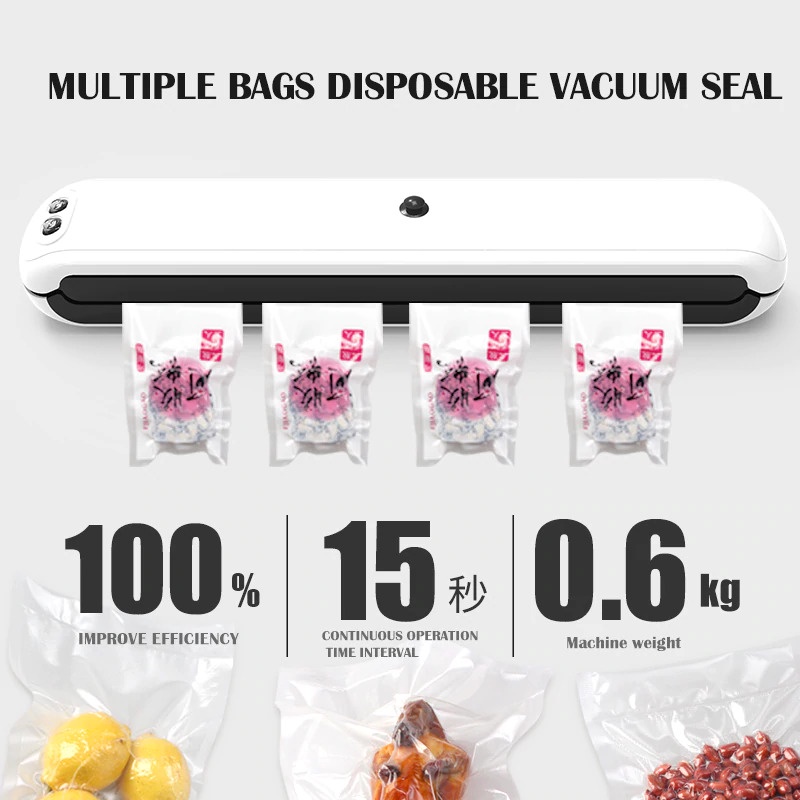 Pompa Vacuum Sealer Makanan / Mesin Press Plastik with 10 Bags