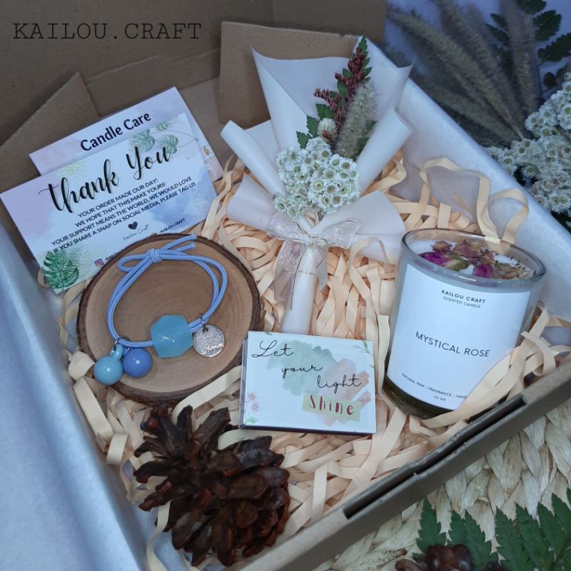 Gift Box Scented Candle | Lilin Aromaterapi | Kado Ulang Tahun | Kado Wisuda | Hampers