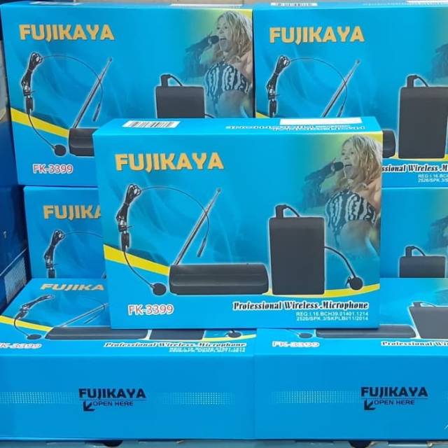 Mic wireless FUJIKAYA FK-3399.mic headset + jepit.cocok buat imam atau pidato