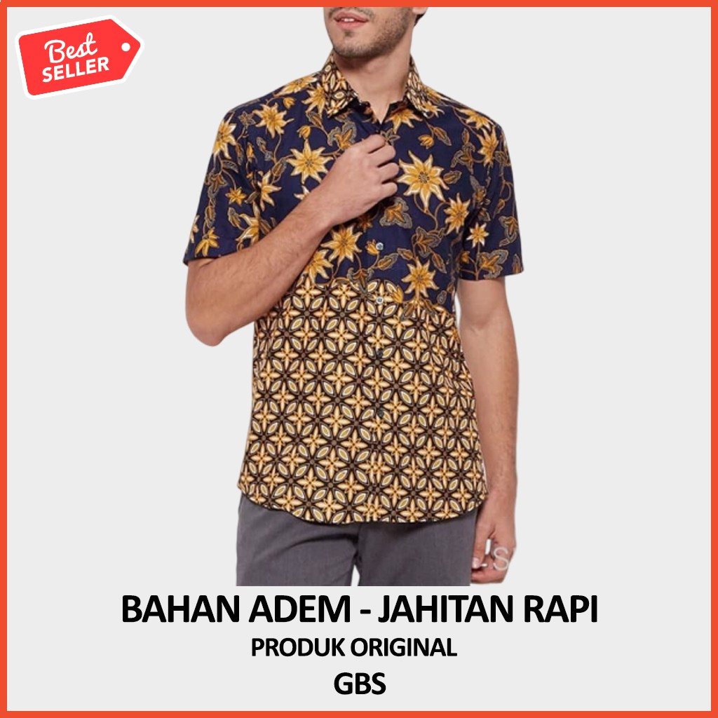 Kemeja Batik  Pria  Modern Lengan Panjang Casual  Modis Slim 