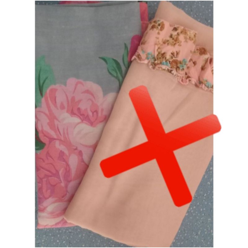 Segi 4 motif "azara"/segi 4 bella square warna peach