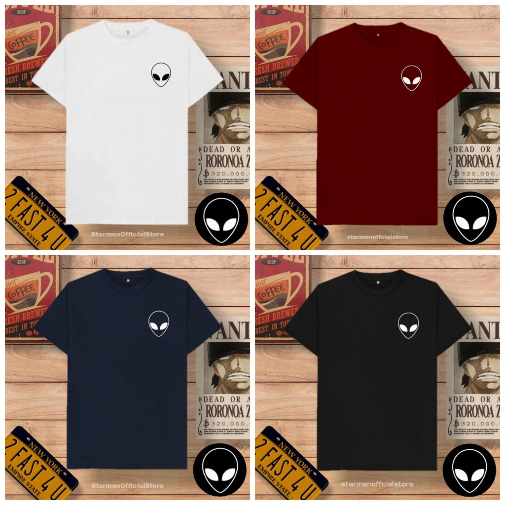 Kaos Distro Unisex ALIEN Katun Combed 30s / sablon polyflex /polyflex premium / Pakaian Pria Wanita Atasan Cowok Cewek /kaos kekinian / kaos viral / tshirt tumbrl tee basic /SIZE M , L , XL , XXL / kaus oblong oversize kaos murah best seller ready