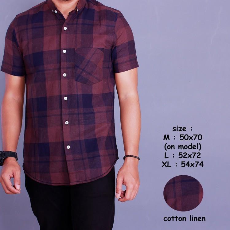 Ecer / Grosir 16 model Kemeja pria lengan pendek size M L XL