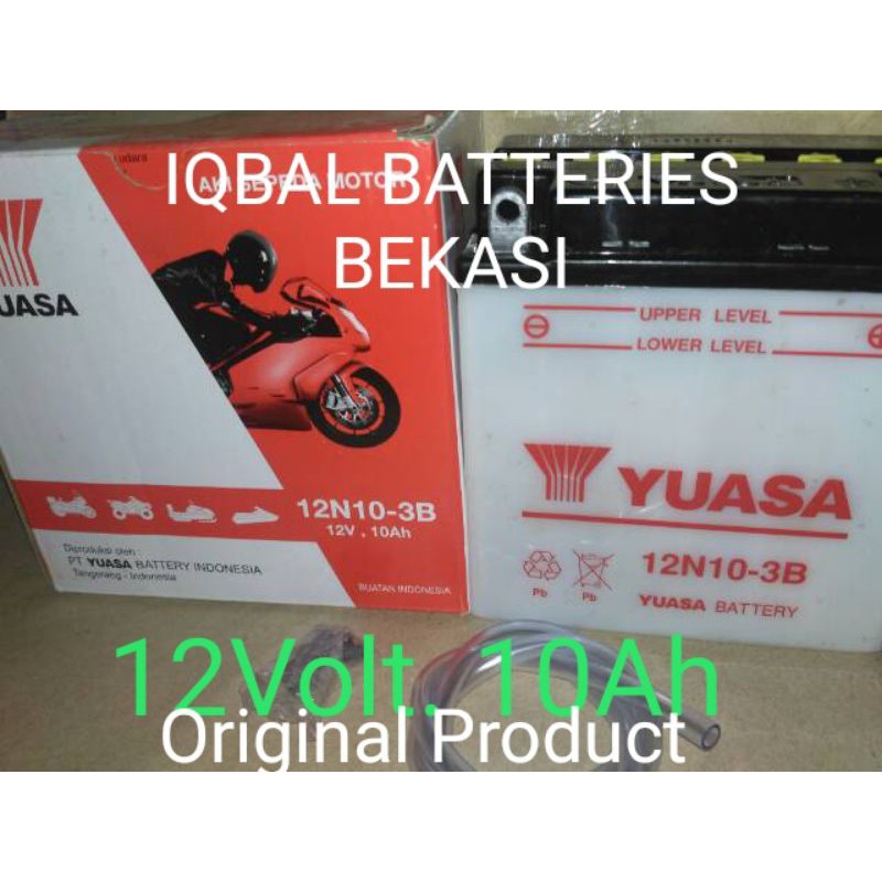 Aki Yuasa 12N10-3B Binter Mercy.Thunder 250.Aki Motor Gerobak Roda 3.Excel