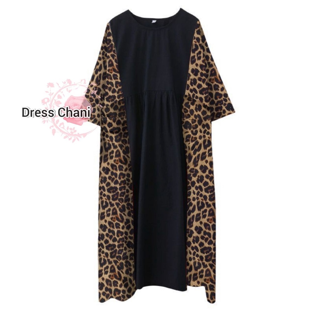 DRESS CHANI 3XL XL /FASHION WANITA TERLARIS / PAKAIAN GAUN MOTIF HEWAN TERBARU / PAKAIAN PESTA KASUAL