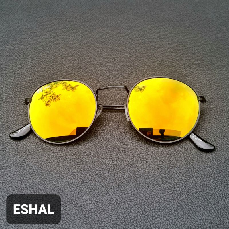 Kacamata Hitam Oval Gaya Pria Dan Wanita - Kacamata Fashion Milenial-Hitam Gold