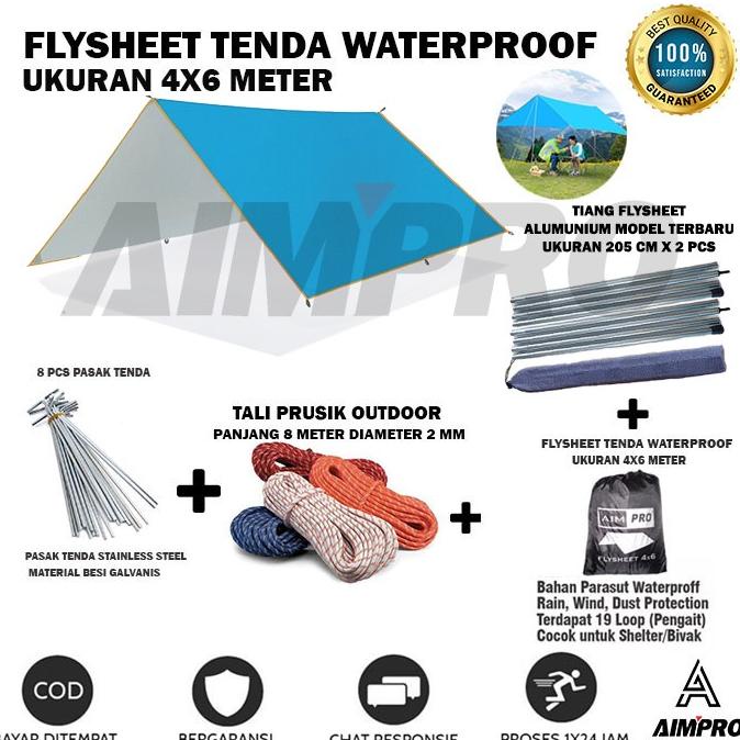ONSALE AIMPRO Flyseet tenda 4x6 6x4 meter - AIMPRO Flysheet tenda 4x6 Meter