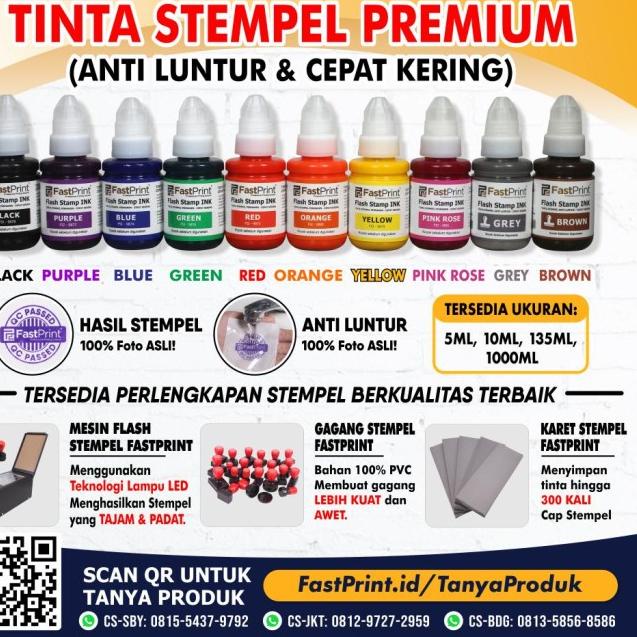 

♠ Tinta Stempel Flash Fast Print Warna Ungu (Purple Ink) 135ml - Hitam ➺