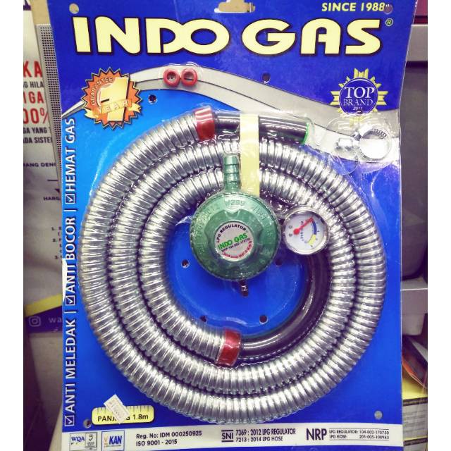 1 SET INDO GAS GAS SELANG GAS DAN REGULATOR KOMPOR