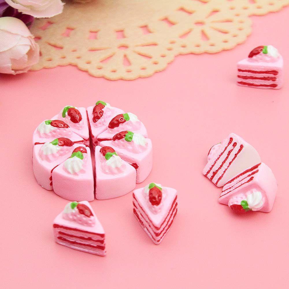 Needway   Rumah Boneka Kue Mini 10pcs Kue Miniatur Ornamen Craft Cake Pretend Play Mainan Aksesoris Rumah Boneka Dapur Mainan Anak