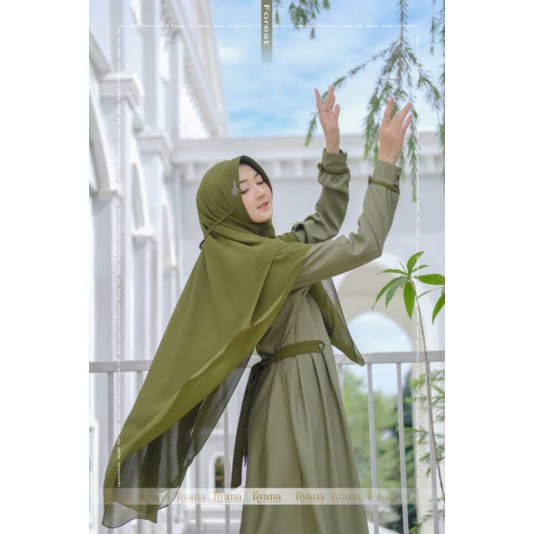 muhrochadprsty | Chana Kyana Set Khimar - Gamis Syar'i Wanita Murah - Gamis Polos - Gamis Syar'i Kek