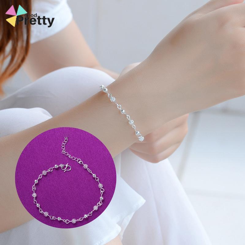 Gelang Kaki Sterling Silver 925 Gaya Korea Untuk Wanita Aksesoris Fashion - PD