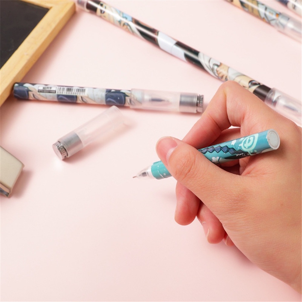 1pc Pulpen Gel LED Desain Kartun Lucu Untuk stationery Pelajar / Kantor
