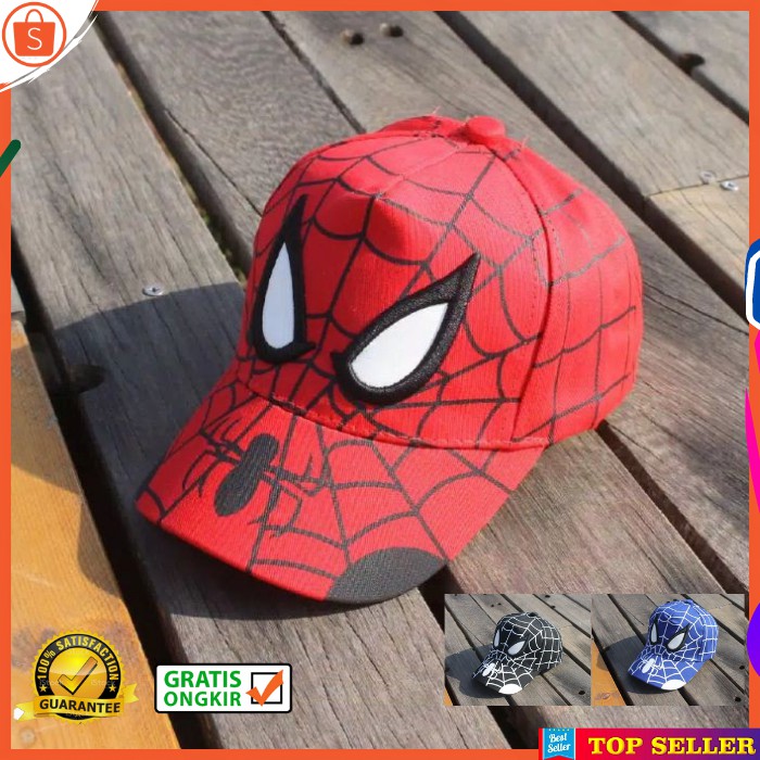 TOPI ANAK LAKI LAKI COWOK KEKINIAN KARAKTER SUPERHERO SPIDERMAN KID UMUR 3-7 TAHUN KOREA IMPORT A64