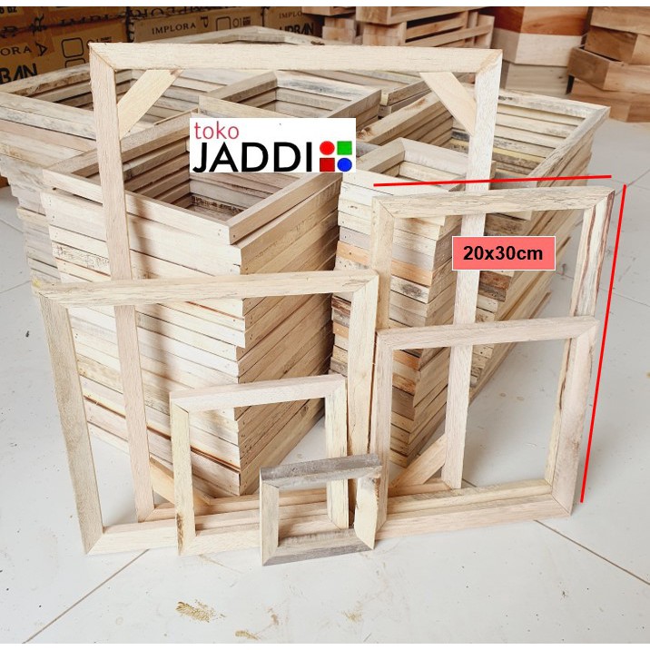 

JADDI Spanram kayu 20x30 / 30x20 cm bingkai kayu frame kanvas melukis lukisan