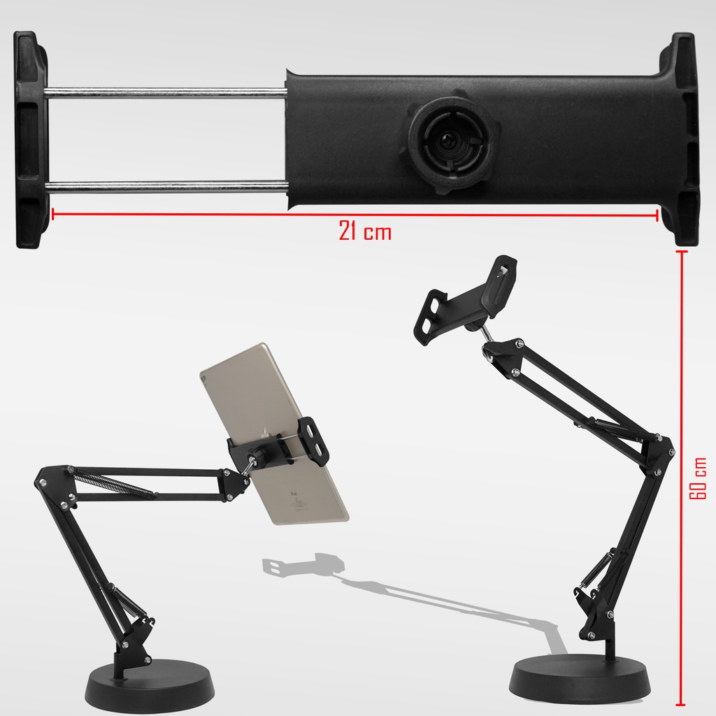 S77 Stand Phone Holder Hp Tablet Meja Holder Putar Penyangga Broadcasting Multifungsi