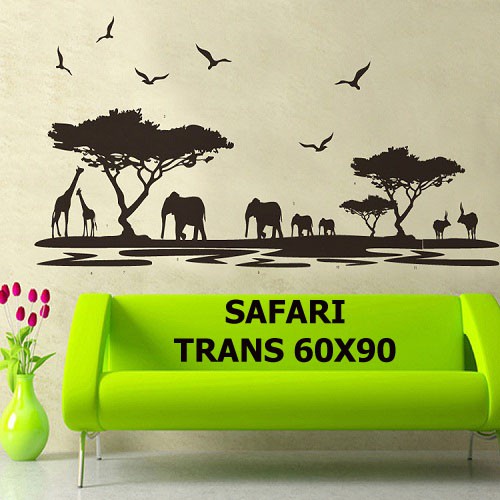 Evaluvgreen Taman Safari  Stiker Dinding Wallpaper Dekorasi Ruang Wall Sticker XL JM7278
