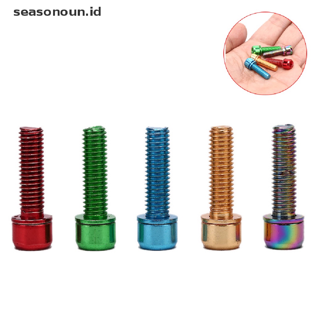 (seasonoun) 6pcs Baut M5x18mm Dengan Washer Untuk Stem Sepeda