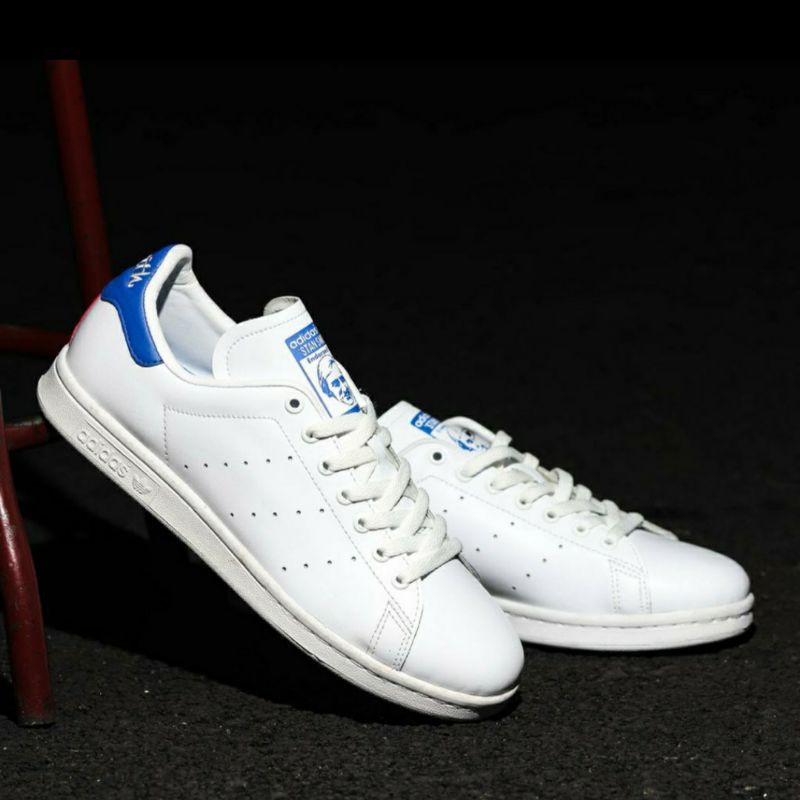 adidas stan smith script white navy