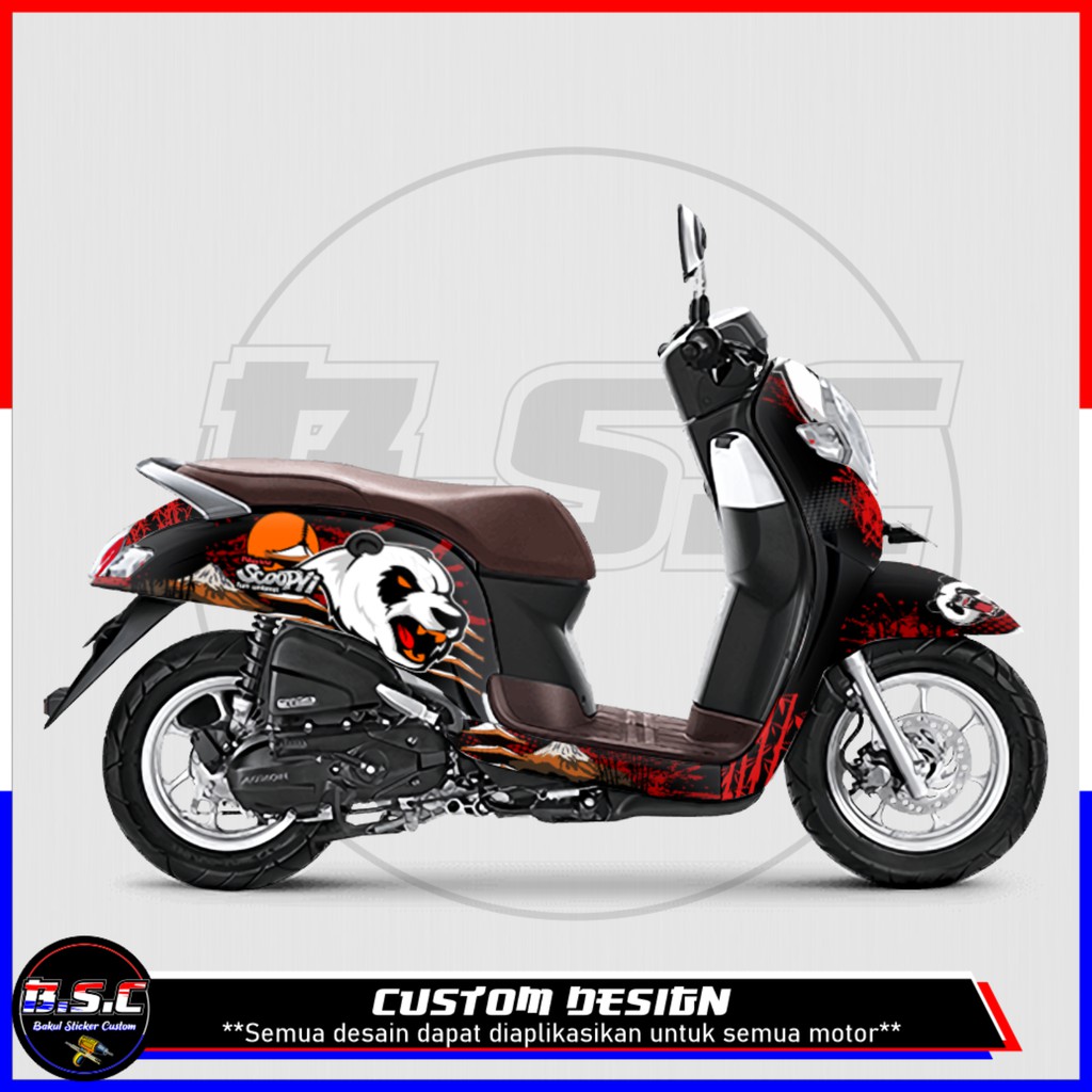 Sticker Decal Scoopy FI 2018 FULL DASHBOARD Motif Panda