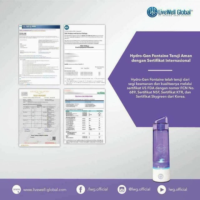 Hydrogen Fontaine livewell original air hidrogen fontaine generasi 2