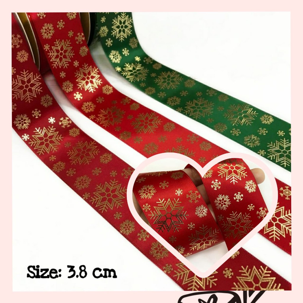 PITA SATIN SNOWFLAKES | PITA NATAL KADO HAMPERS 3.8 CM (1 1/2&quot;)