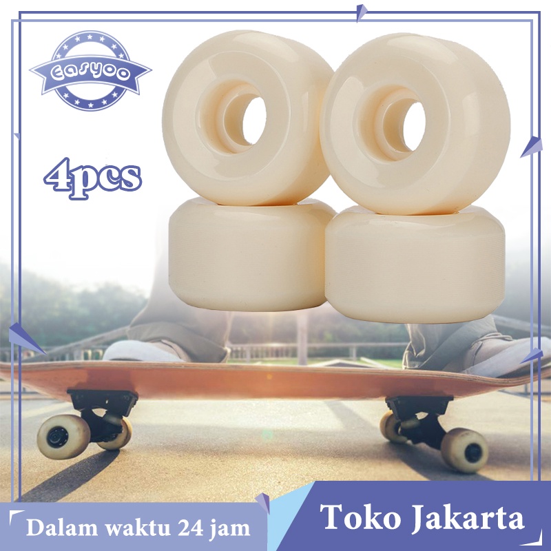 4pcs Roda Skateboard Anak Dan Dewasa Wheels Skateboard Karet Hard 80% Springback