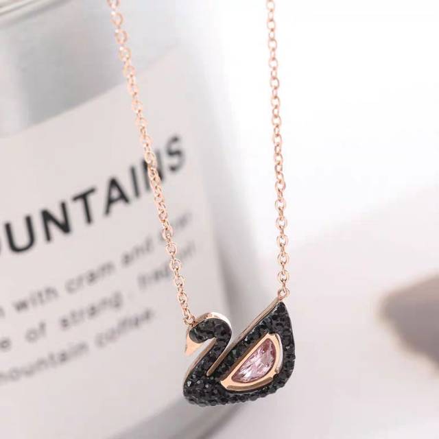 kalung wanita cewek emas import Angsa hitam fashion