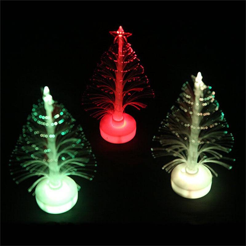 {LUCKID}Colorful LED Fiber Optic Nightlight Christmas Tree Lamp Light Children Xmas Gift