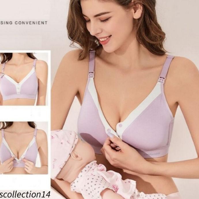 BH MENYUSUI TALLY 8873 Nursing BRA Bh Ibu Menyusui Tanpa Kawat Busa bisa Dilepas 3 kait BTK