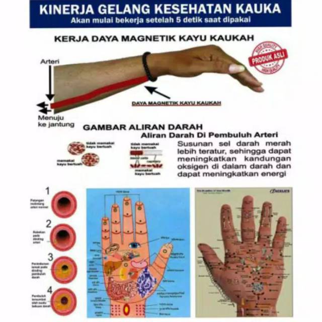 Gelang asli kaukah kokka model daun