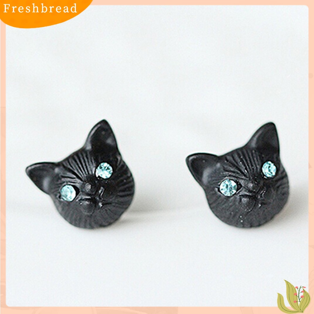 [Fresh] Anting Tusuk Desain Kepala Kucing untuk Wanita