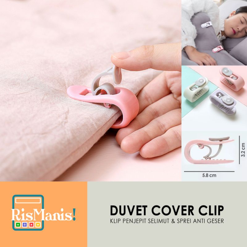 DUVET COVER CLIP - 1 pcs Klip Penjepit Selimut Anti Geser Sarung Bantal Guling Jepitan Bed Cover Sprei Jepit Gorden Kemasan Bungkus Snack