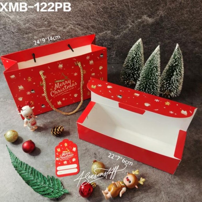 

(TERLARIS) XMB-122PB dus natal beserta paperbag dan hangtag