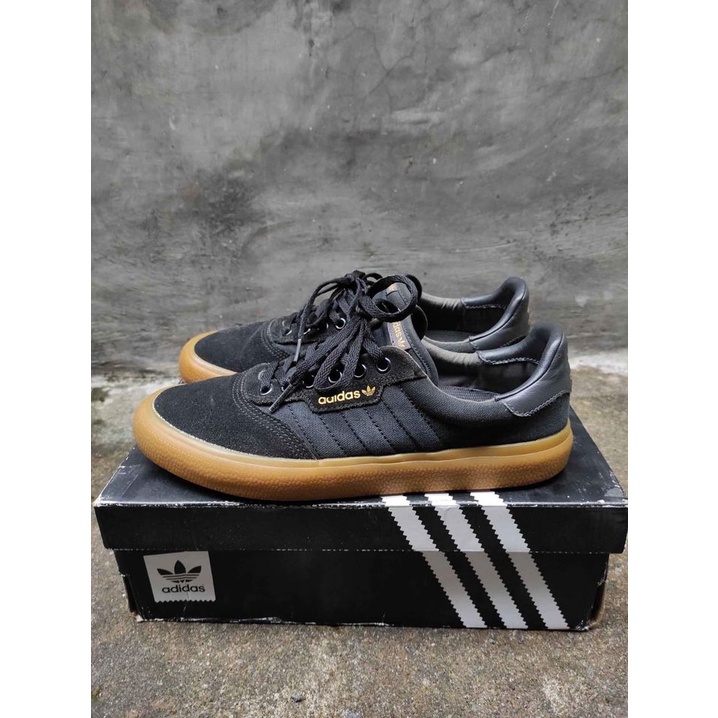 Sepatu Sneaker Pria Adidas 3MC Skateboarding x Evisen Japan Black Gum (Second) Original Resmi